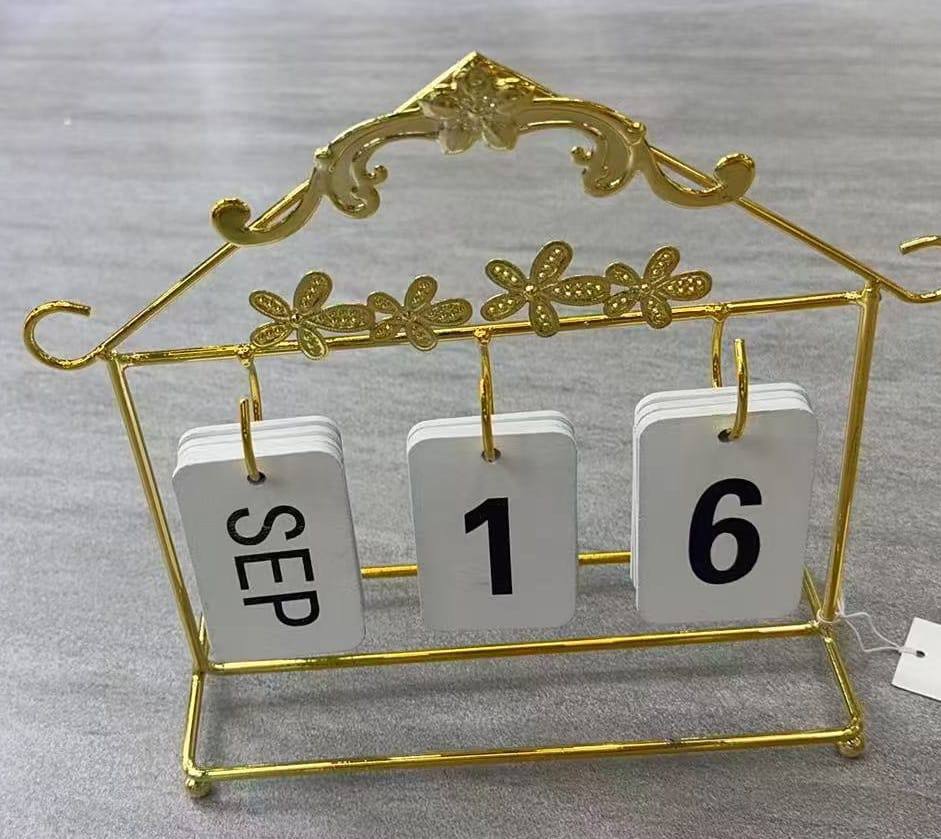 Metallic calendar stand
