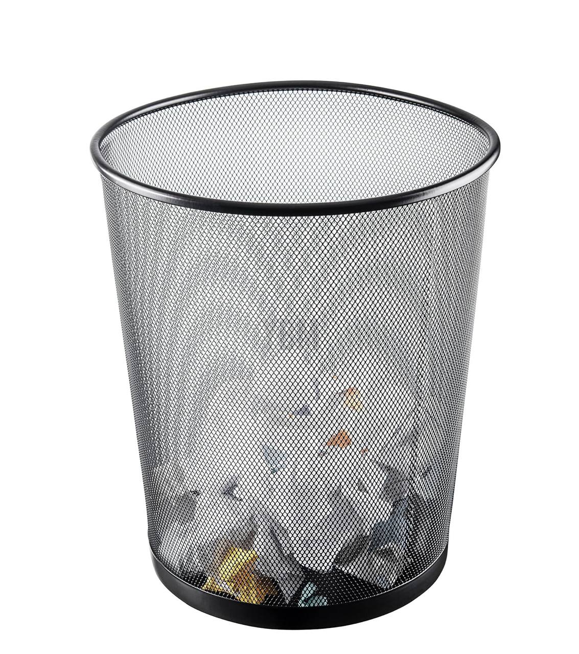 Durable metal wire dustbin for office or household waste