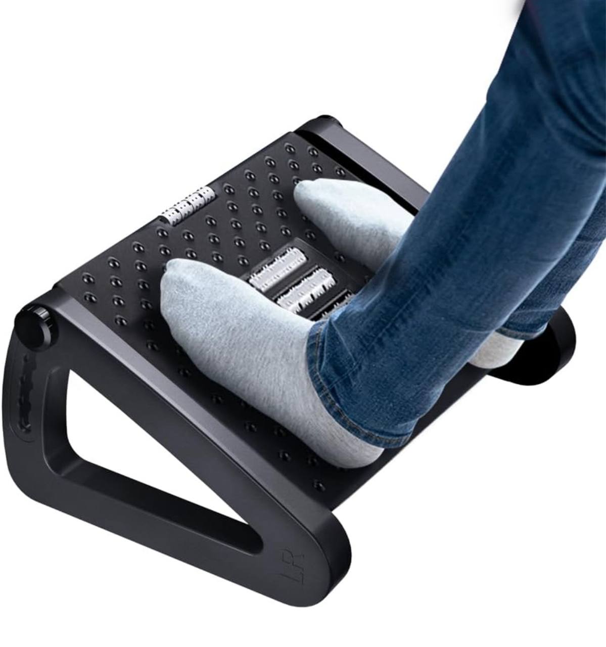 Ergonomic Adjustable foot rest/under desk footrest massage