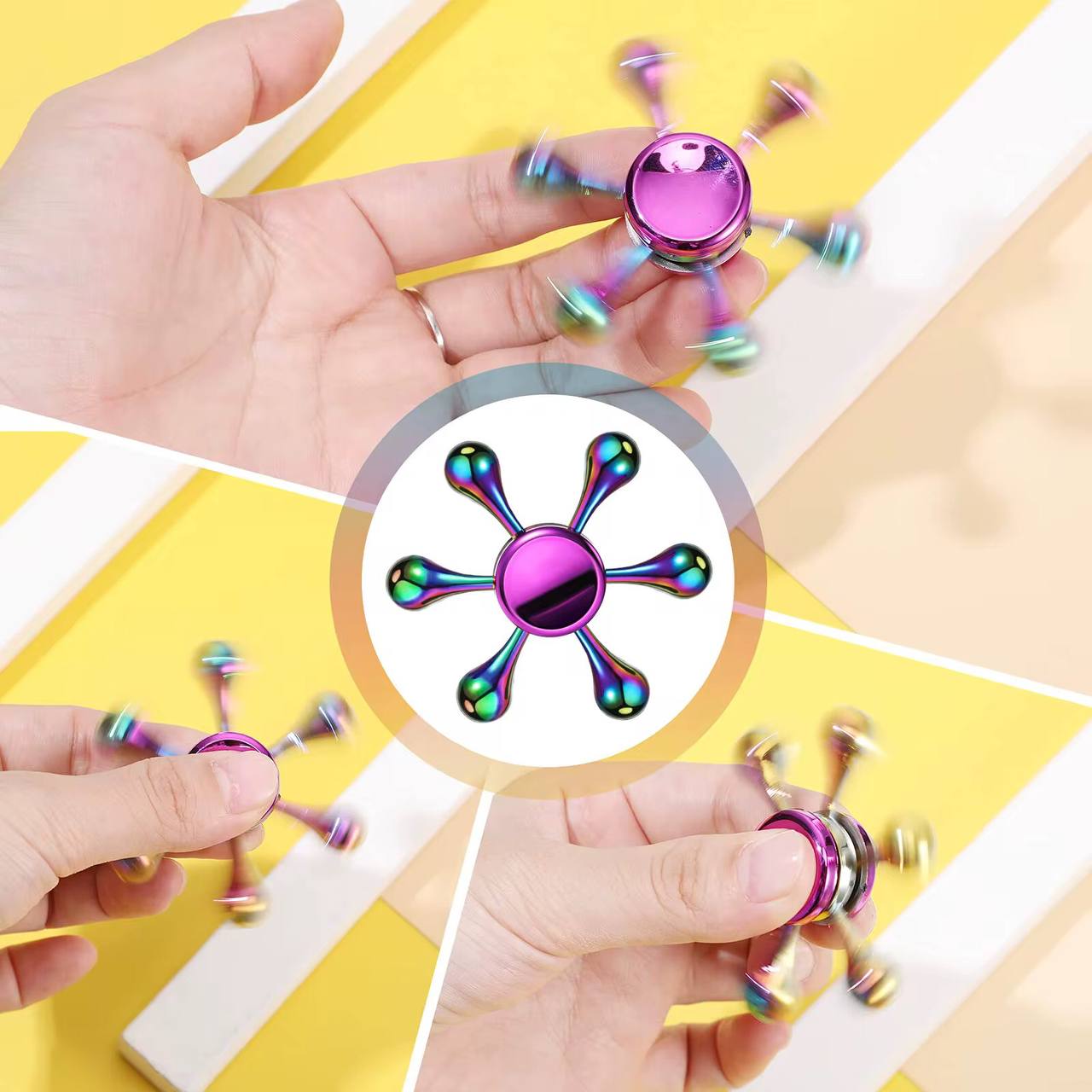 Metal Finger fidget Spinner EDC Hand Spinner for Autism and ADHD Stress and Anxiety Relief, Focus, kids/ Children toy