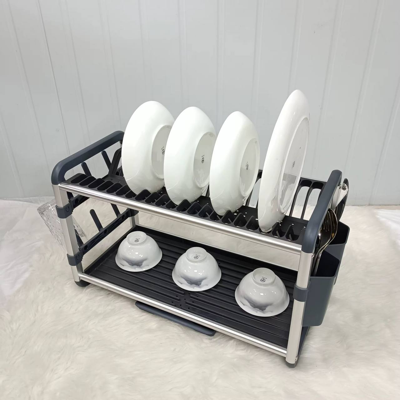 Premium Quality 2Tier Aluminium Dish Drainer