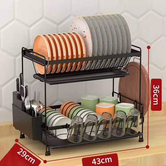 Unique Double Layer Carbon Steel Dishrack