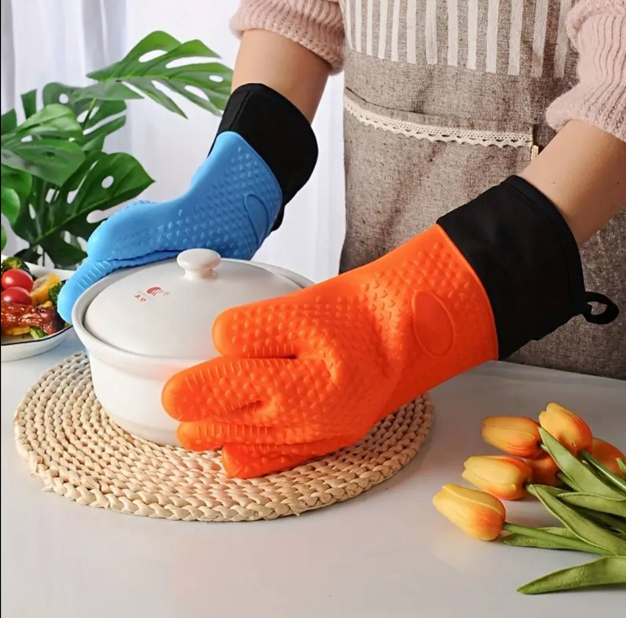 2pc Silicon gloves