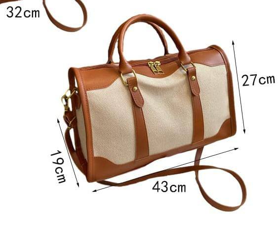 Vintage women's canvas Travel luggage bag