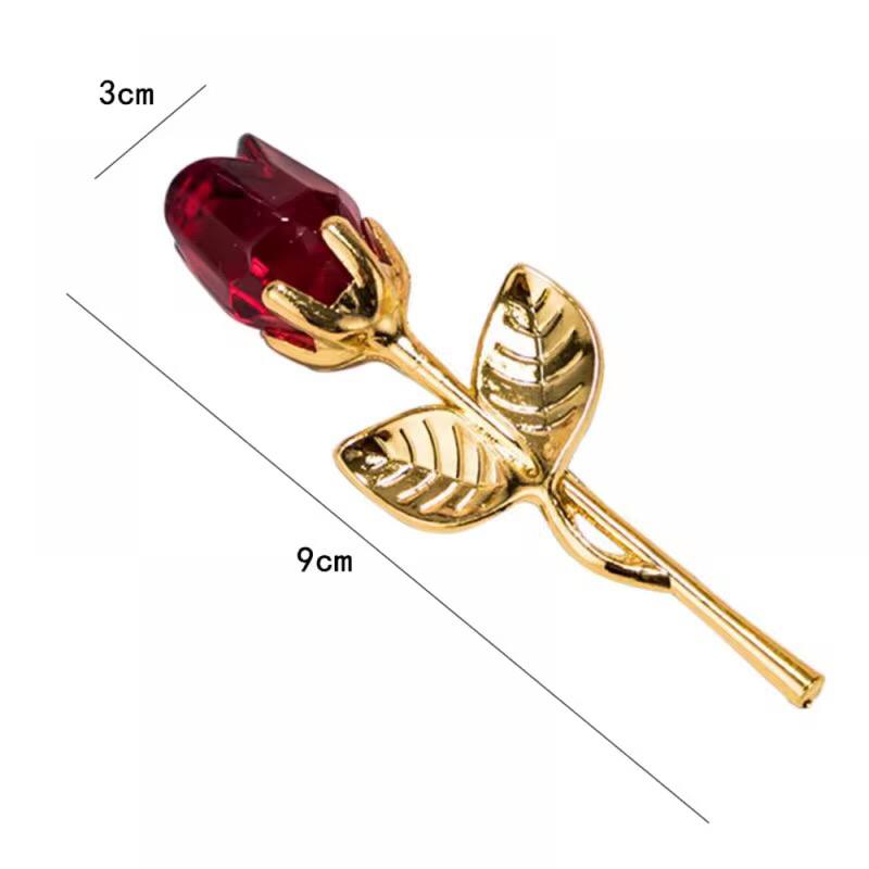 Valentine's day gift crystal glass rose flower