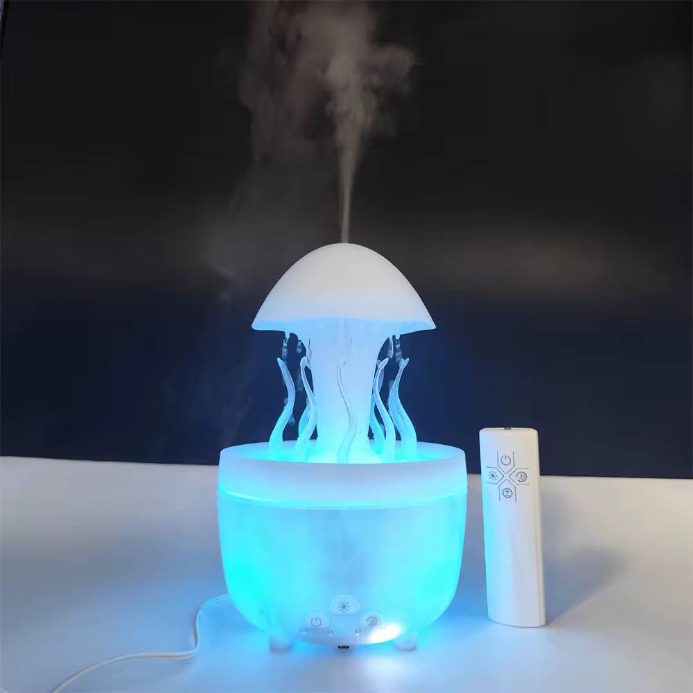 Raindrop Aromatherapy Cute Jellyfish rotating Air humidifier
