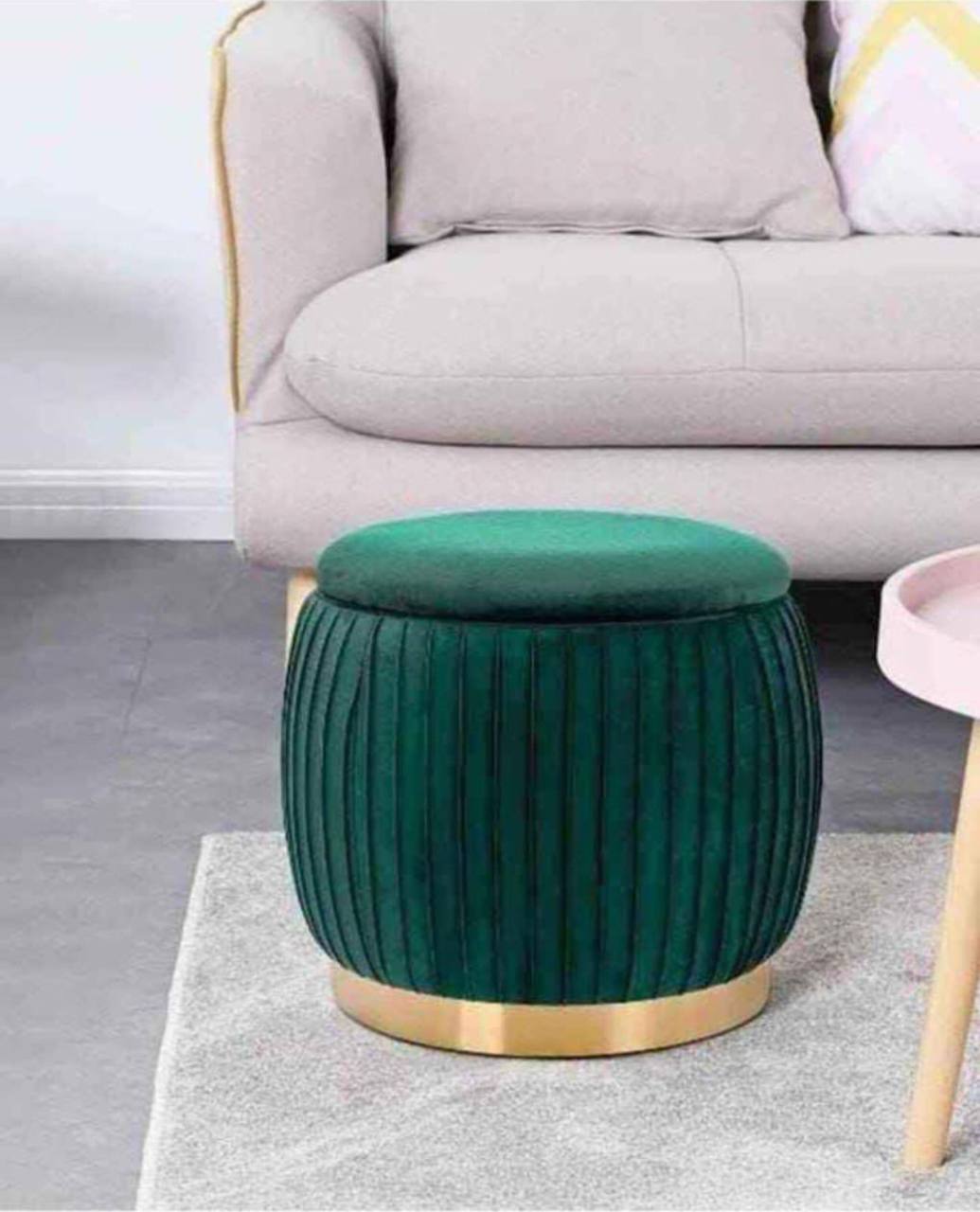Modern Round Footstool Ottoman