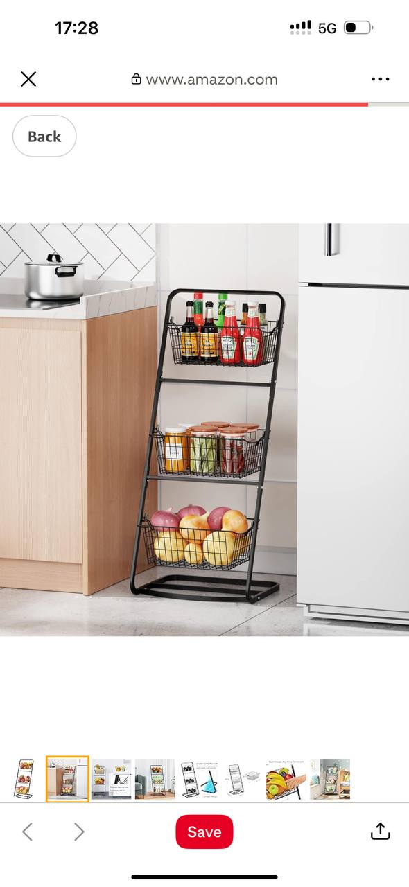 Metallic mesh 3 LAYER STORAGE RACK