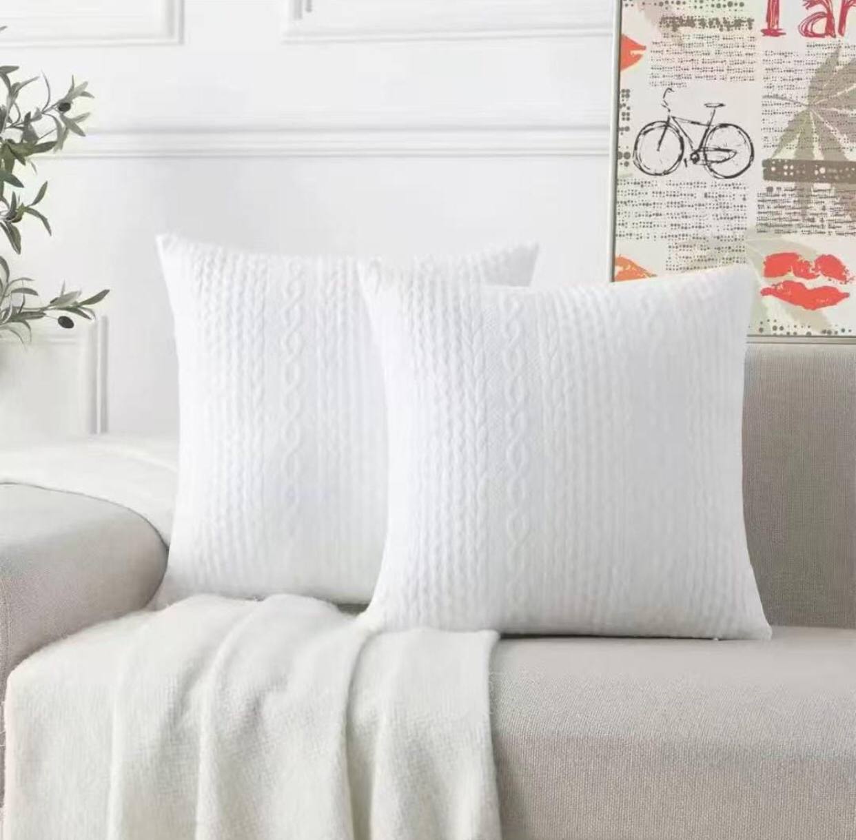 Luxury decorative throw pillow covers