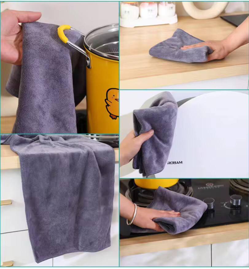Double sided microfiber kitchen towels