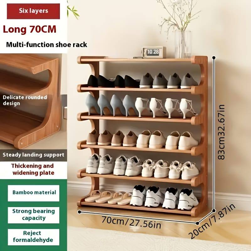 6 Layer Bamboo shoe rack