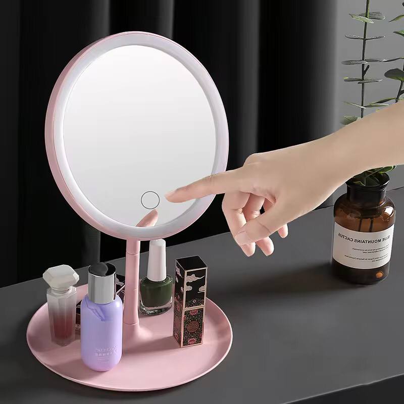 Rechargeable LED makeup mirror