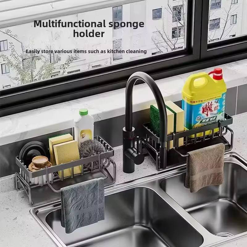 Metallic sink caddy