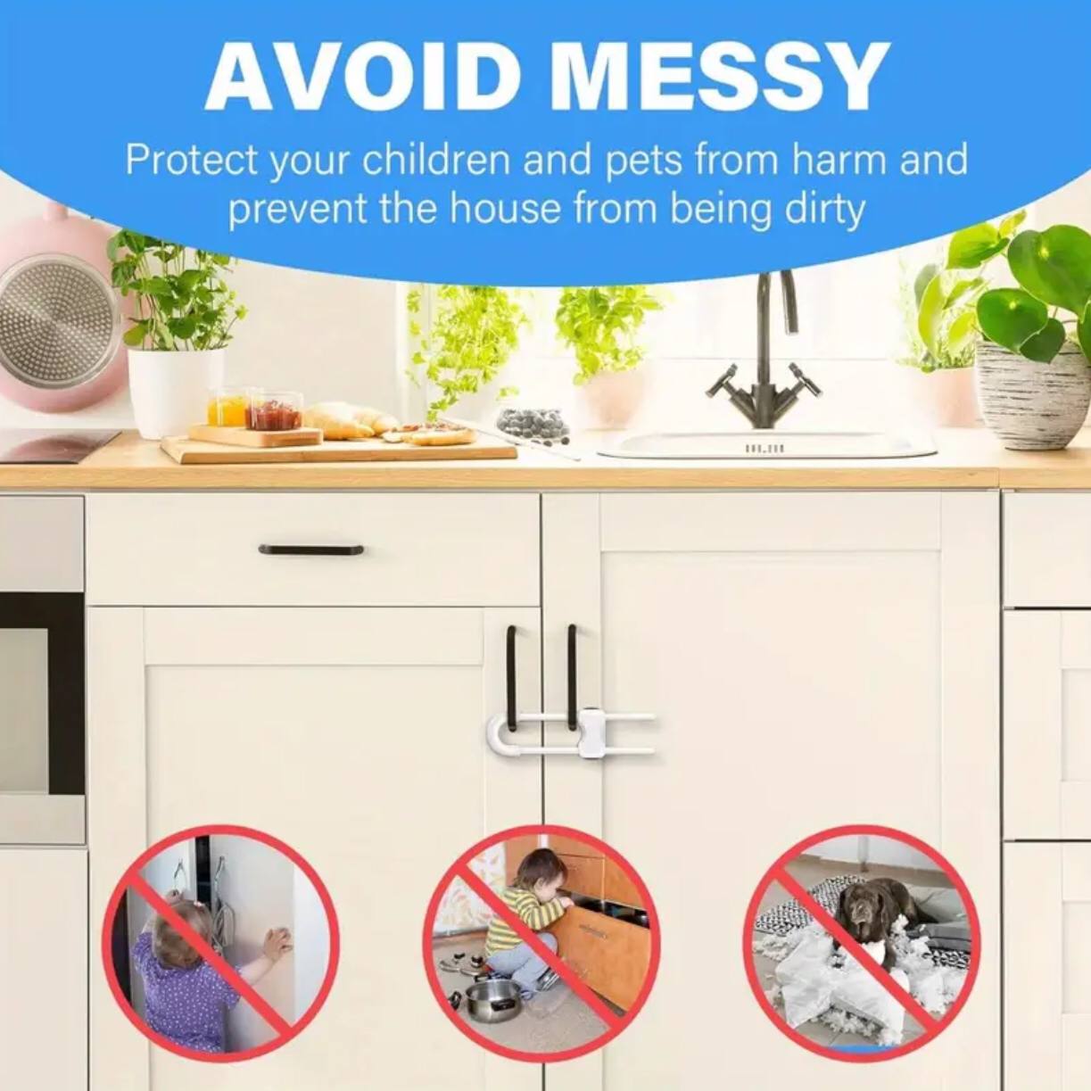 U -shaped Baby Proofing Cabinets lock