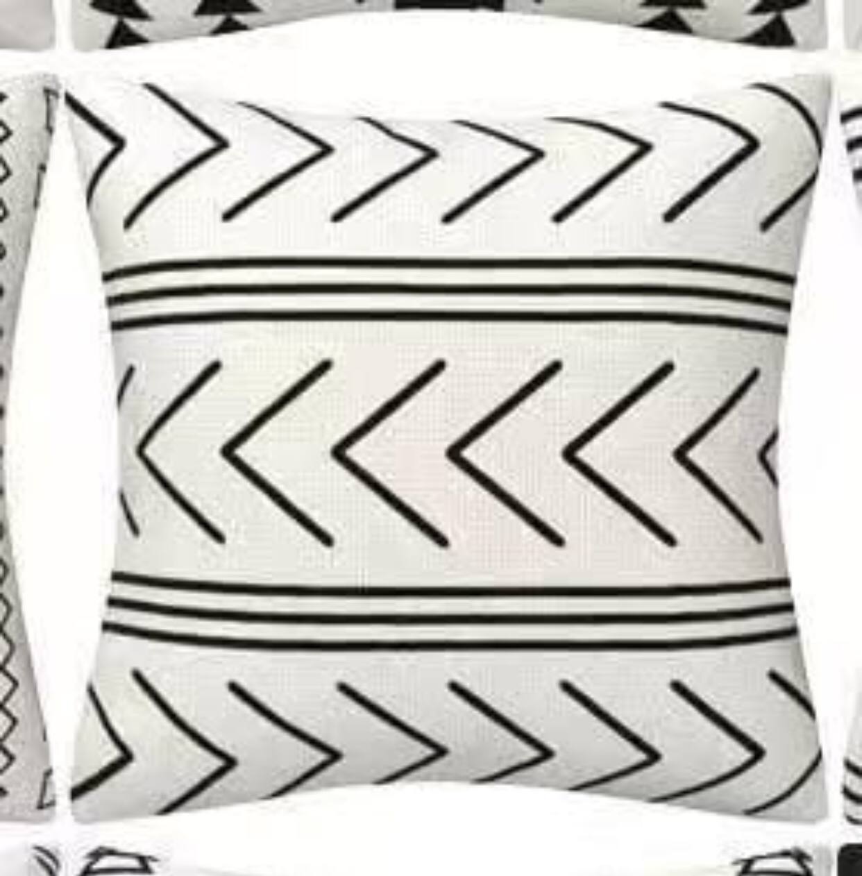 Geometric nordic throw covers/cases.