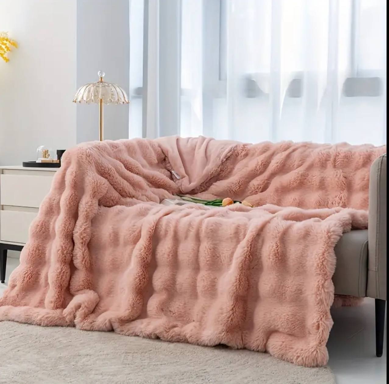 Premium quality Soft Bubble Winter Throw Blanket