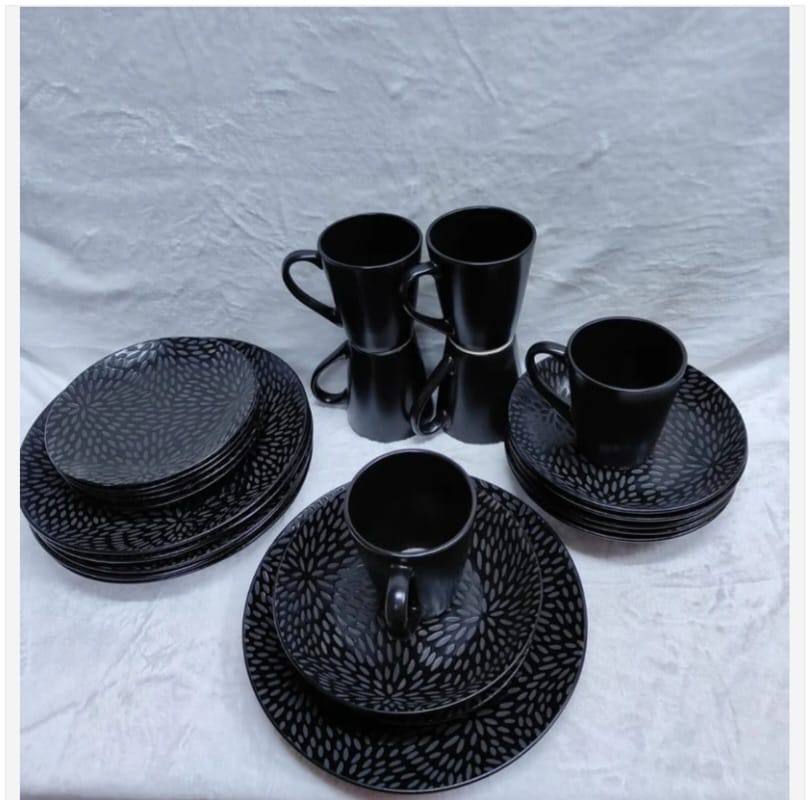 24pcs black dinner set offer price