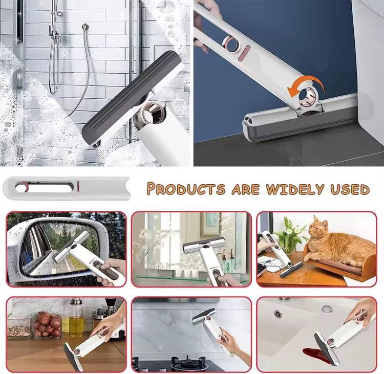 Self squeezing desktop mini mop