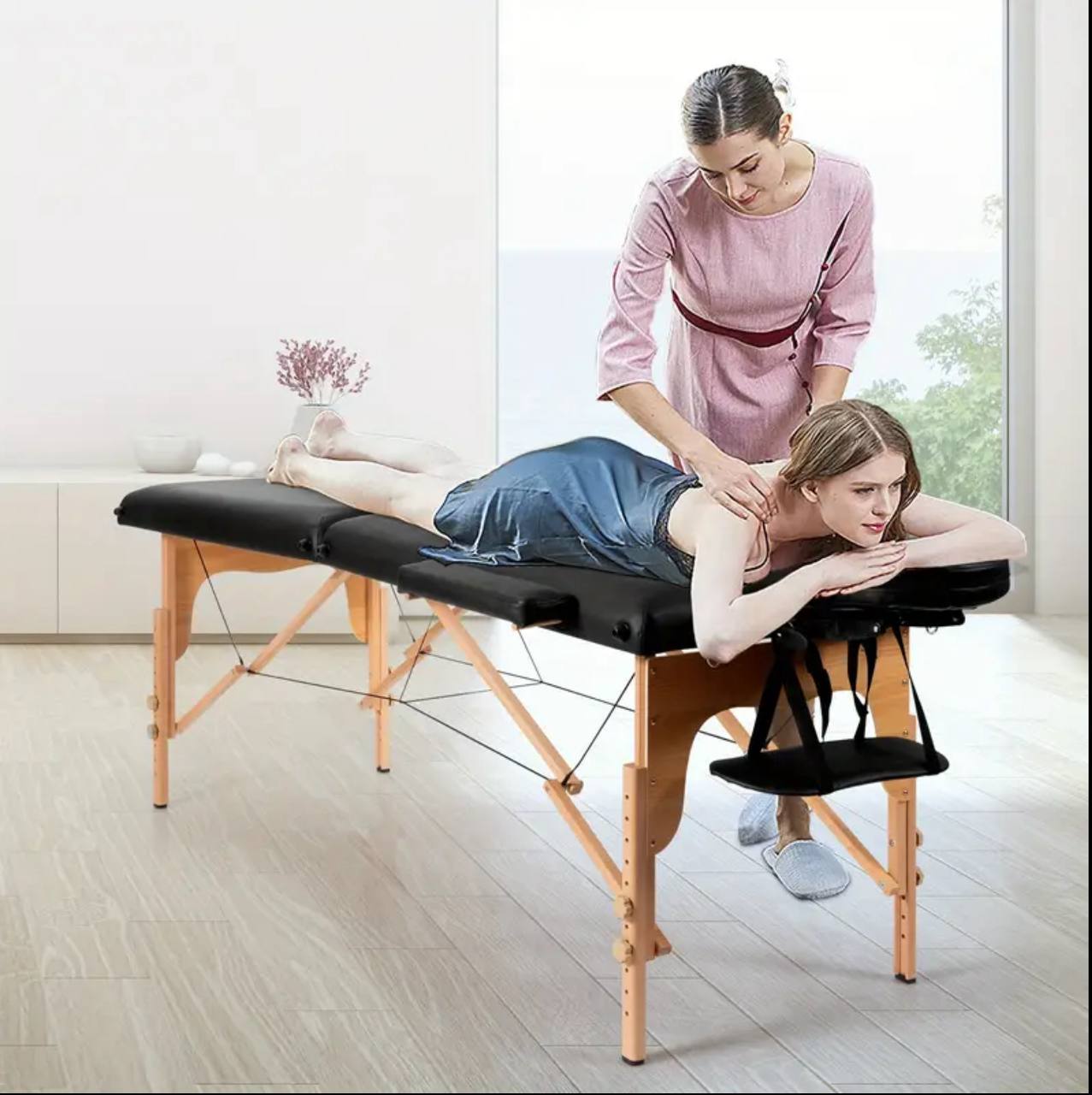 Massage Table 2 Folding Portable Massage Table lash bed Massage wooden Bed, professional 73 Inches Long Lash Bed Spa Bed Tattoo Table wooden with Carrying Case & facial cradle