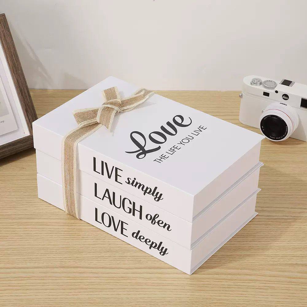 3pc Decor books for modern home decor