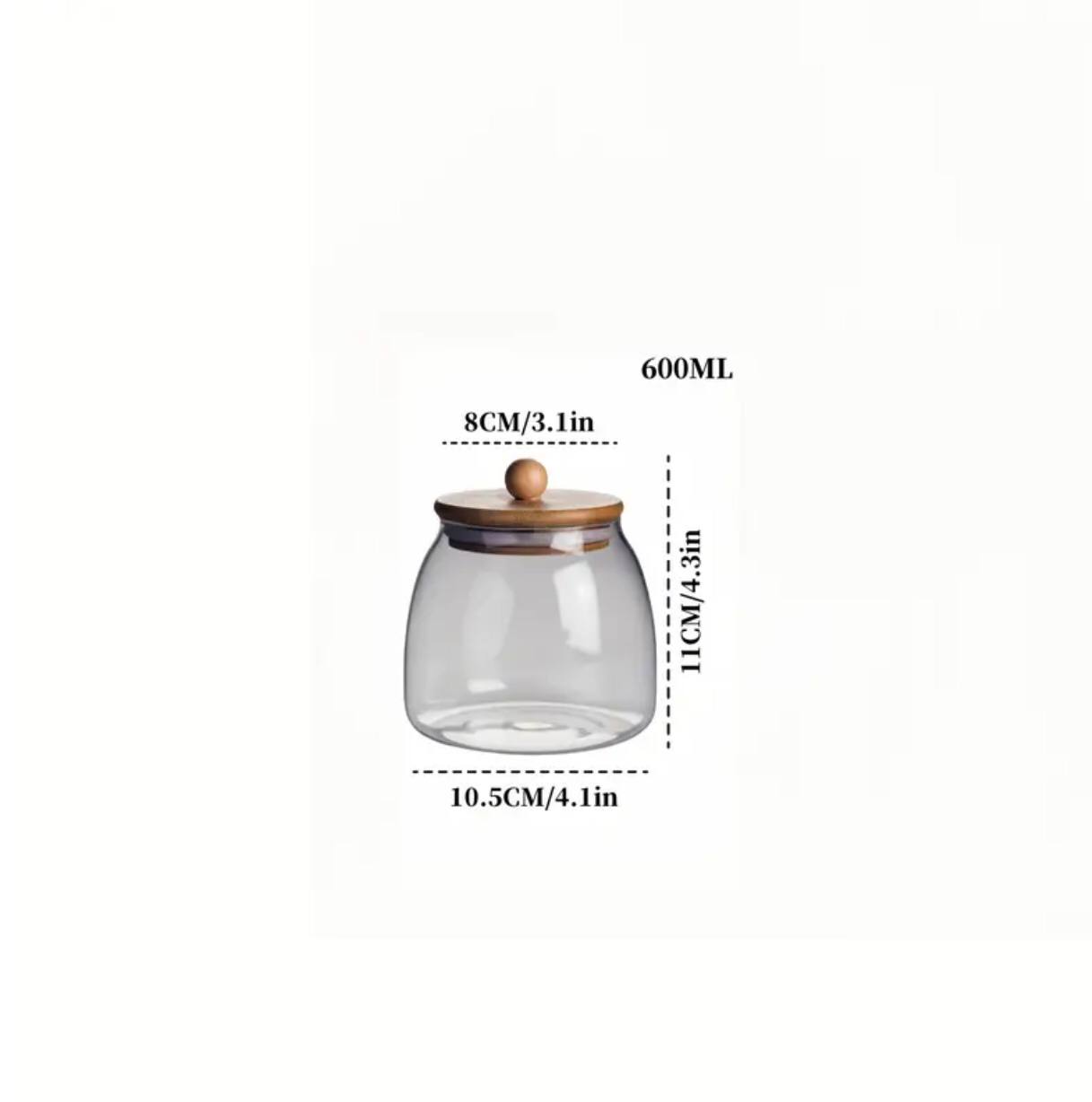 Glass storage containers /canisters
With Bamboo lid