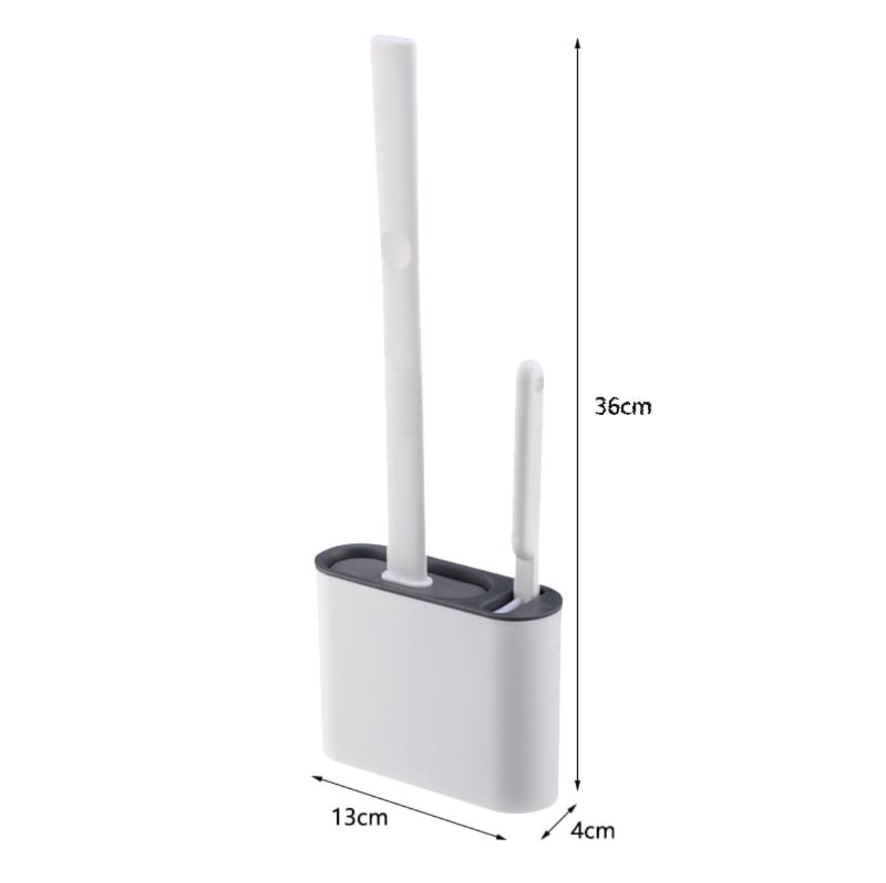 Wall hanging toilet brush with Holder & cleaning brush