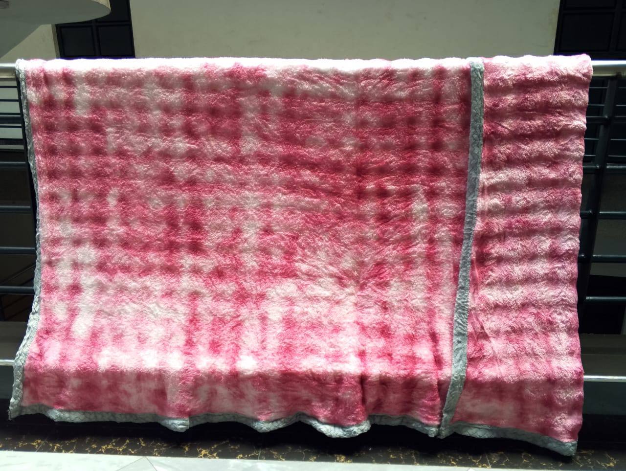 Binded Soft Patches Sherpa Blanket