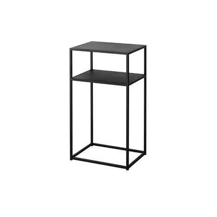 Metal Side Table with Shelf