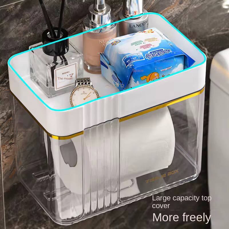 Luxury gold plated wall mounted tissue box