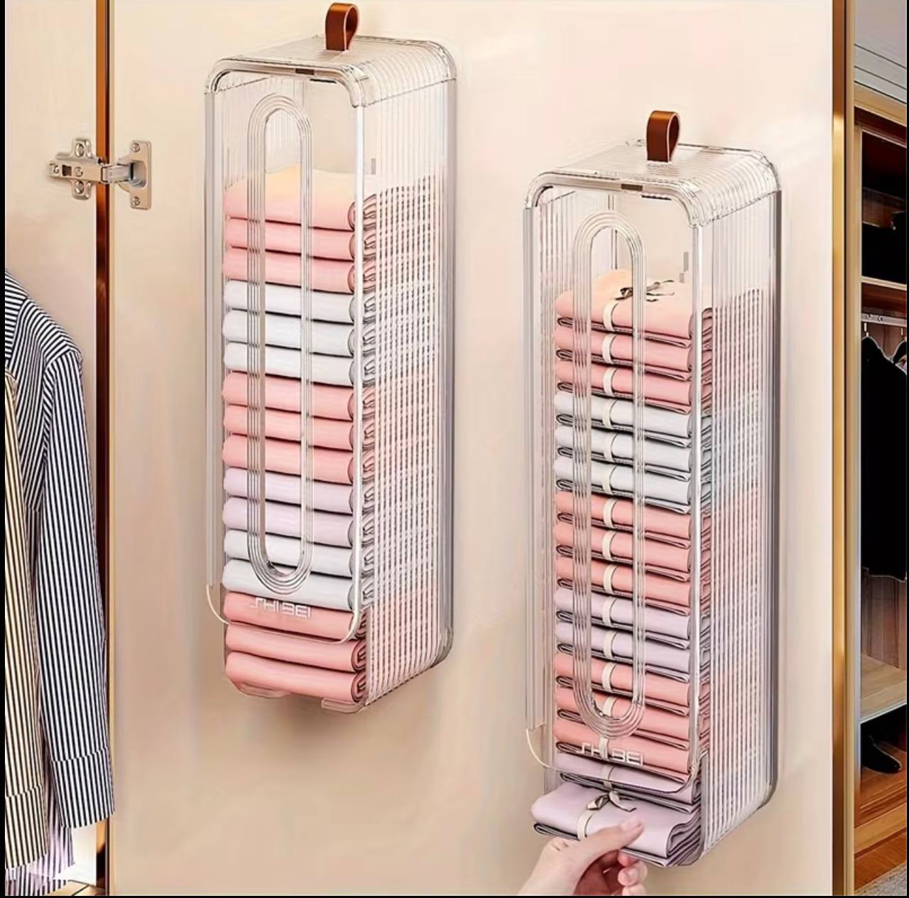 Wall mounted undergarments/socks organizer