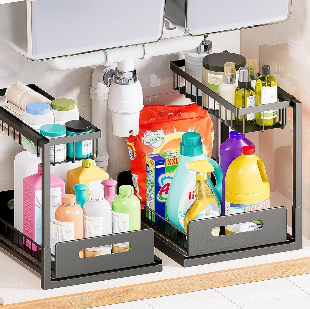 2 Tire Multipurpose Organizer With Slide Rails
