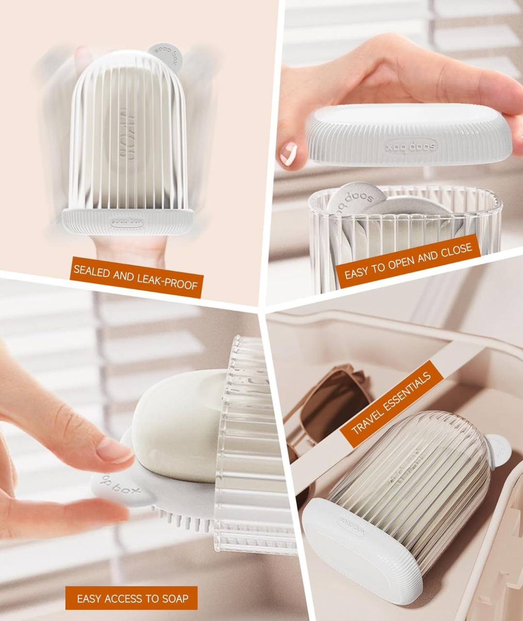 Portable Travel soap dish holder with shower brush