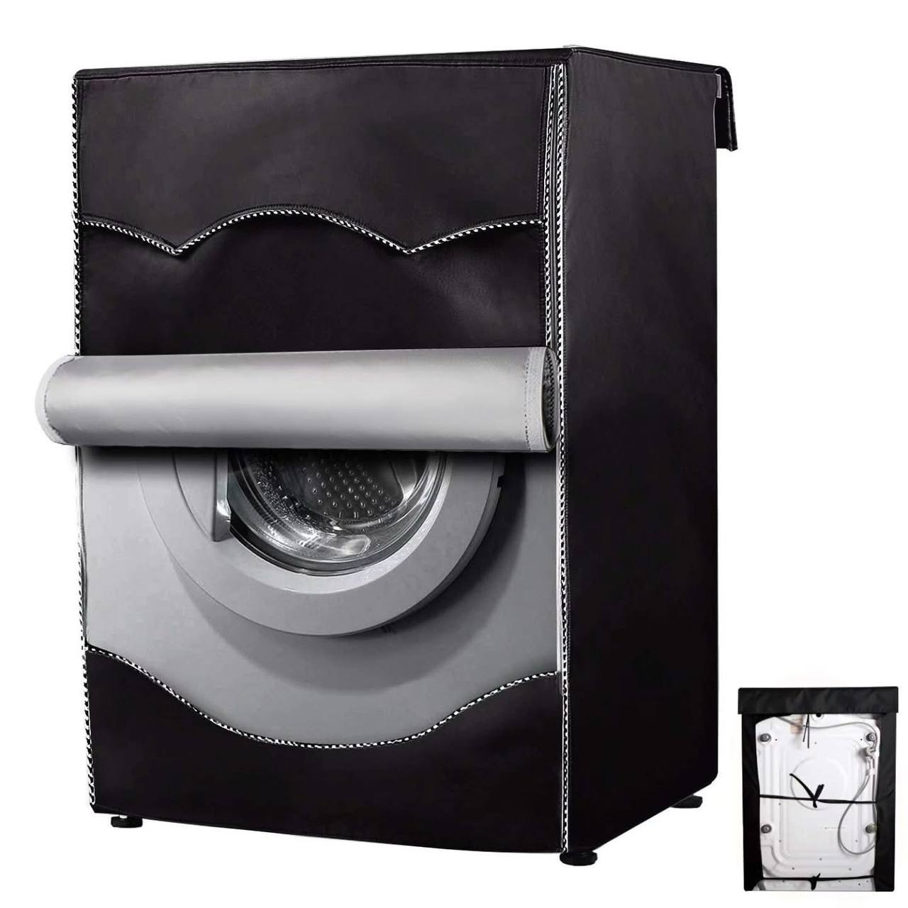 Premium Quality Waterproof/Sunproof/Dustproof Black Front load washing machine cover