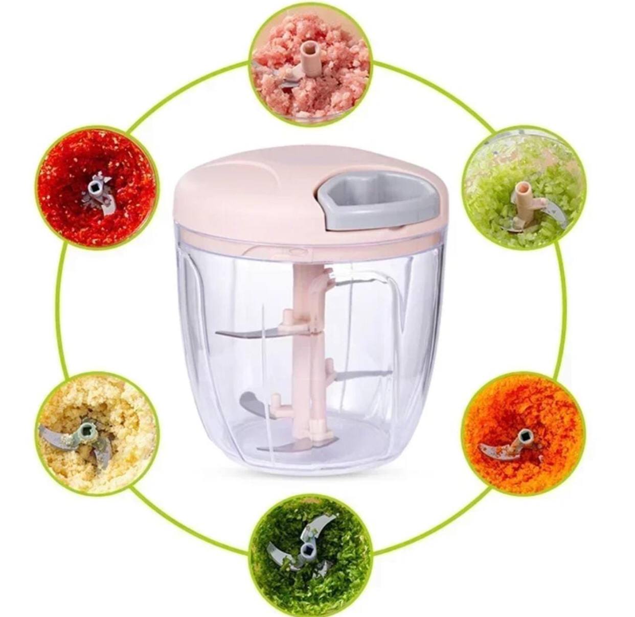Manual pull food chopper/cutter