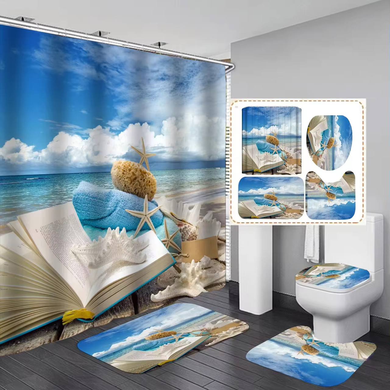 4 Pcs Bathroom set