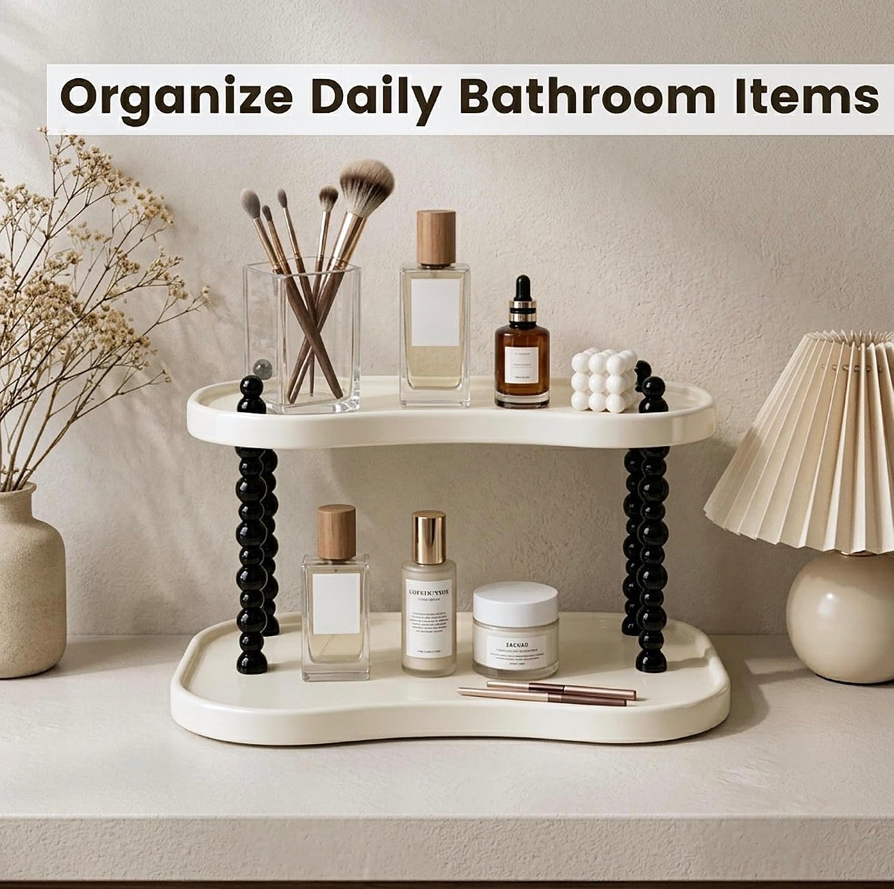 Plastic double tier storage rack / multipurpose rack