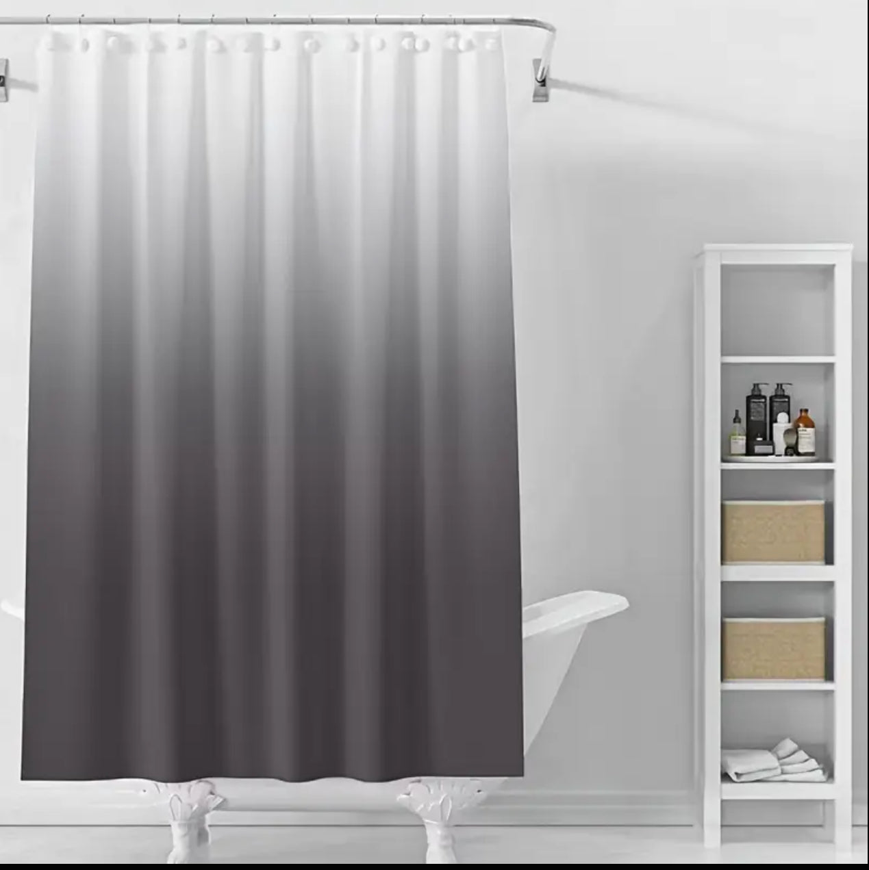 Shower curtains with hooks