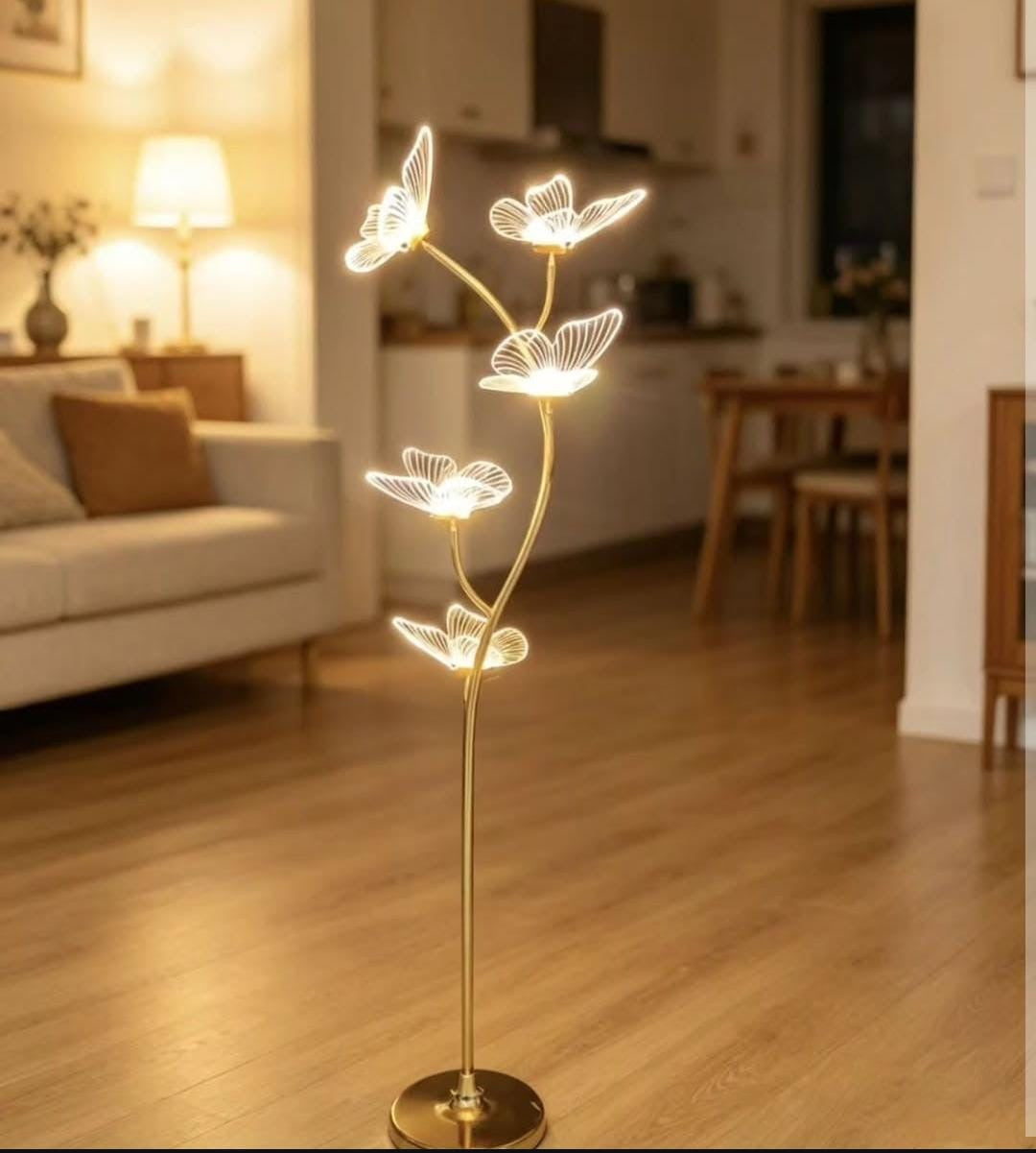 modern butterfly themed floor lamp