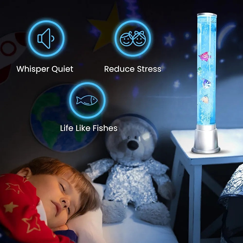 Bubble Sensory Fish Lamp 48cm long 10cm width Aquarium Night Light