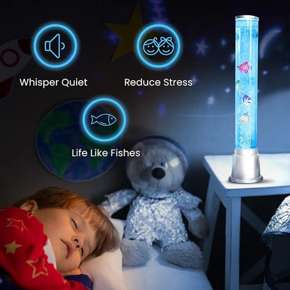 Bubble Sensory Fish Lamp 48cm long 10cm width Aquarium Night Light