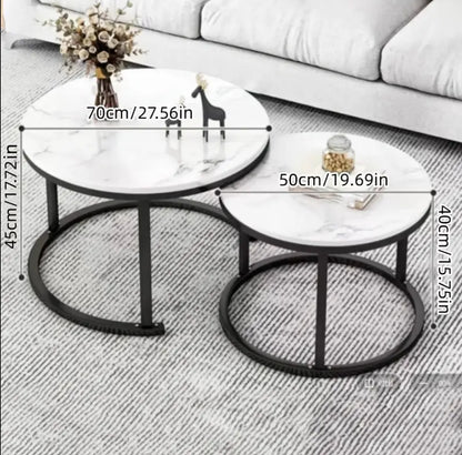 Pure marble nesting tables