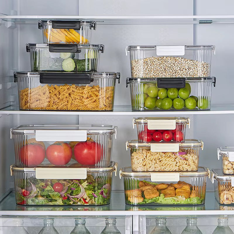 4pcs \ set Stackable Multipurpose Food Storage Containers Organizers / Fridge containers organizers