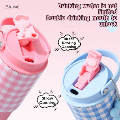 Stainless Steel checked Tumbler silicone handle 750ml