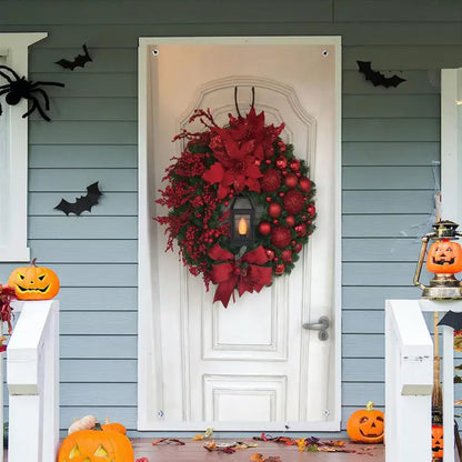 Christmas Wreath With Lamp