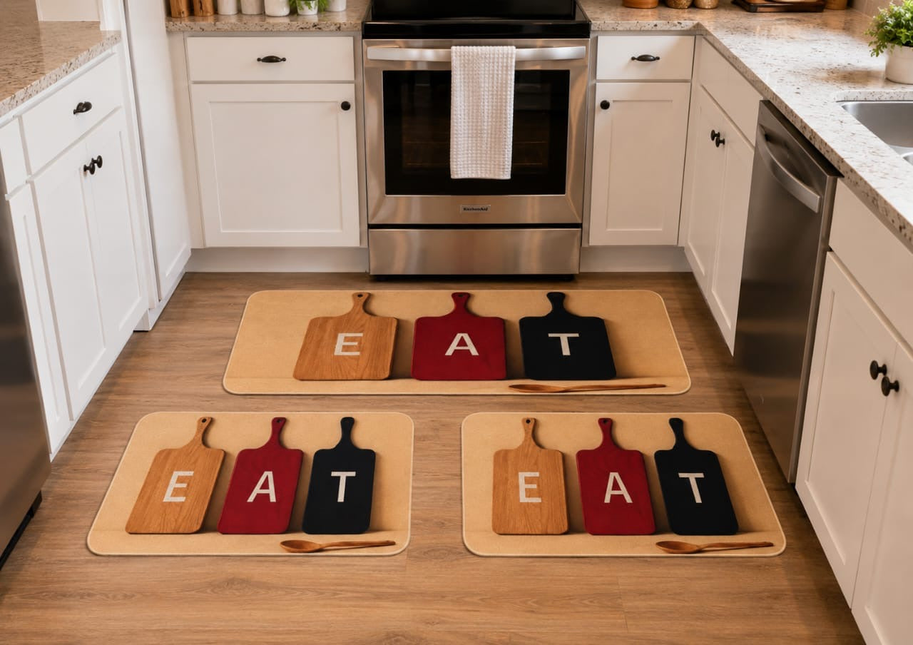 Three Pieces kitchen mat