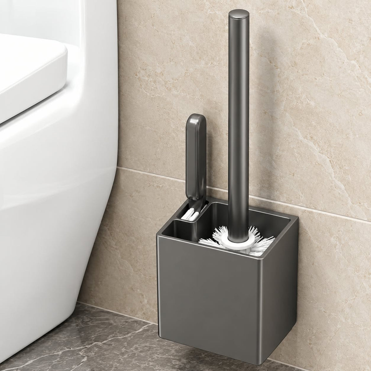 2-in-1 Wall-Mounted Toilet Cleaning Set
