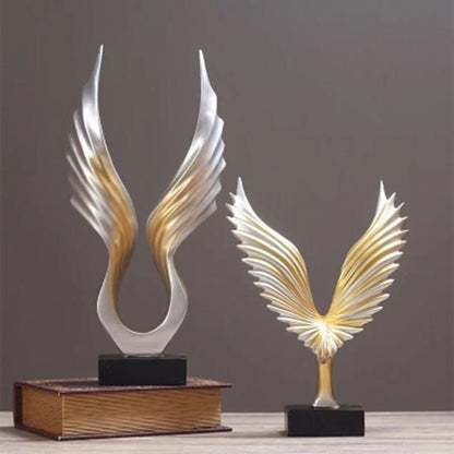 Abstract Angel Wings Statue Resin Eagle Wing Shape Sculpture