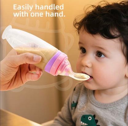 Silicone Squeeze bottle Spoon/ Silicone Spoon Feeder