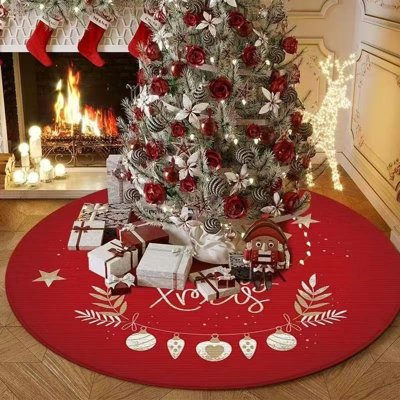 2026 Christmas Tree Skirt – Round Decorative Floor Mat