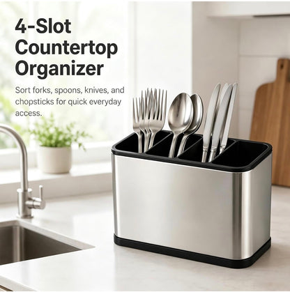 compartment Stainless Steel Cutlery Organizer